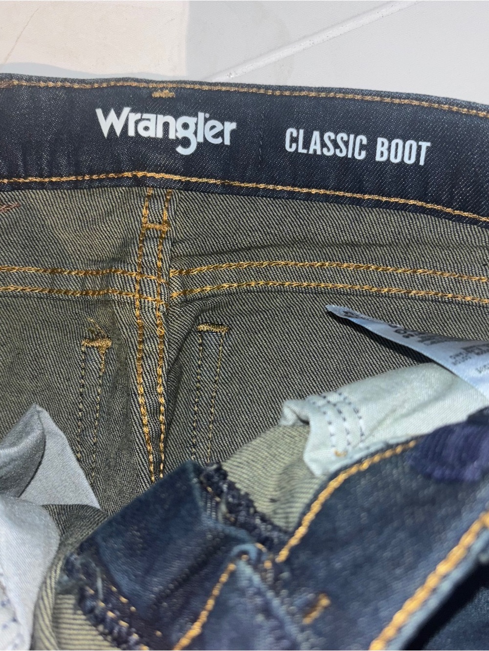 Wrangler Classic Boot Cut Deep Indigo Jeans Boys 7 Regular - Picture 6 of 8